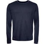 Kaipara Merino Sportswear Langarmshirt Merino Longsleeve Herren Regularfit Dunkelblau/Blau