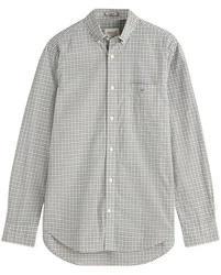 Gant Langarmhemd Karohemd Grau/Hellgrau/Dunkelgrün/Khaki/Blau