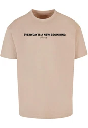 Merchcode T-Shirt Hope Heavy Oversize Tee Beige/Braun/Khaki