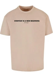 Merchcode T-Shirt Hope Heavy Oversize Tee Beige/Braun/Khaki