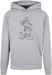 ABSOLUTE CULT Kapuzensweatshirt Herren Mickey Mouse - Sketch Kick Hellgrau/Grau/Silber