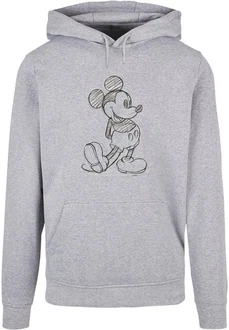 ABSOLUTE CULT Kapuzensweatshirt Herren Mickey Mouse - Sketch Kick Hellgrau/Grau/Silber ABSOLUTE CULT Kapuzensweatshirt Herren Mickey Mouse - Sketch Kick Hellgrau/Grau/Silber