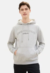 TOM TAILOR Hoodie Kapuzensweatshirt Grau/Silber/Hellgrau