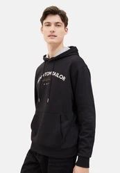 TOM TAILOR Hoodie Kapuzensweatshirt Schwarz