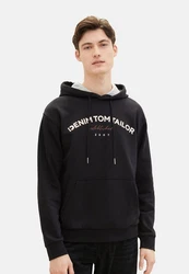 TOM TAILOR Hoodie Kapuzensweatshirt Schwarz