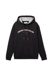 TOM TAILOR Hoodie Kapuzensweatshirt Schwarz
