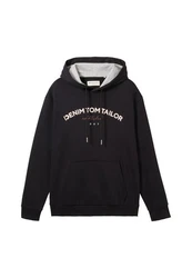 TOM TAILOR Hoodie Kapuzensweatshirt Schwarz