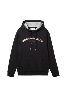 TOM TAILOR Hoodie Kapuzensweatshirt Schwarz