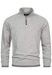 Indicode Strickpullover INNate Grau/Hellgrau