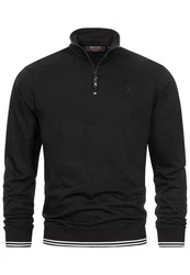 Indicode Strickpullover INNate Schwarz/Dunkelgrau