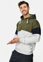 Indicode Kapuzenpullover INZiggy Dunkelgrün/Khaki/Grün