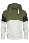 Indicode Kapuzenpullover INZiggy Dunkelgrün/Khaki/Grün