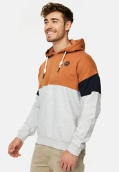 Indicode Kapuzenpullover INZiggy Braun/Orange/Rot