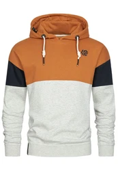 Indicode Kapuzenpullover INZiggy Braun/Orange/Rot