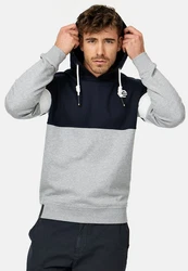 Indicode Kapuzenpullover INZiggy Dunkelblau/Grau