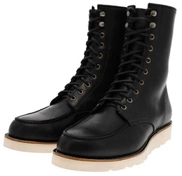 MILLES CUNA HIGH Schwarz Stiefelette Rahmengenhte Moc-Toe Schnrstiefel