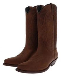 MB020 Braun Cowboystiefel Rahmengenhter Westernstiefel