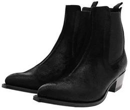 15688 KANSAS RIDING Schwarz Westernstiefelette Rahmengenht Westerstiefelette