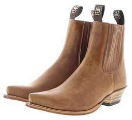 CUERVO 1692 Braun Westernstiefelette Rahmengenhte Herren Lederstiefelette