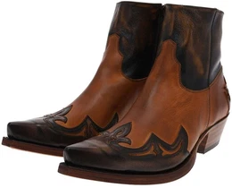 CUERVO 14379 Braun Westernstiefelette Rahmengenhte Westernstiefelette