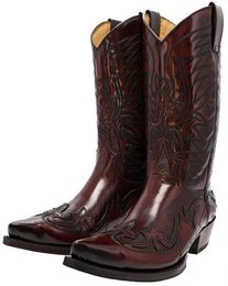 3241 CUERVO Rot Cowboystiefel Rahmengenhte Lederstiefel