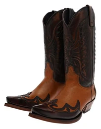 CUERVO 13170 Braun Cowboystiefel Rahmengenhte Westernstiefel