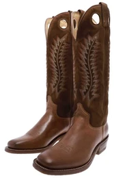 17617 RETRO Herren Buckaroo Stiefel Braun Cowboystiefel Rahmengenht