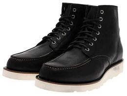 MILLES MOC Schwarz Stiefelette Rahmengenhte Moc-Toe Schnrstiefel