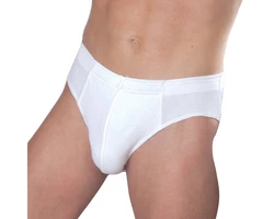 HERMKO Funktionsunterhose 68300 Funktions Slip Creme/Braun/Weiß
