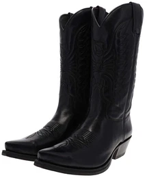 CUERVO WEST 2073 in Schwarz Cowboystiefel Rahmengenhte Unisex Westernstiefel.