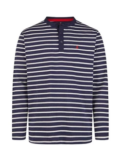 Wind sportswear Longsweatshirt Herren Longsleeve mit Knopfleiste