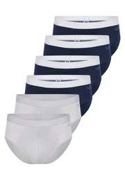 Slip 6er Pack men GO ABC 2.0 (Spar-Set, 6-St) Slip / Unterhose - Baumwolle - Ohne Eingriff - Atmungsaktiv