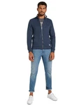 TOM TAILOR Sweatjacke Stehkragen Blau/Dunkelblau/Hellblau