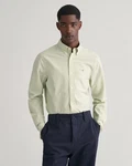 GANT Hemd Langarmhemd Khaki/Hellgrün/Grün