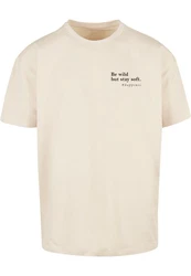 Merchcode T-Shirt Happines Heavy Oversize Tee Khaki/Beige/Weiß