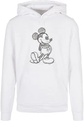 ABSOLUTE CULT Kapuzensweatshirt Herren Mickey Mouse - Sketch Kick Weiß/Creme