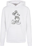 ABSOLUTE CULT Kapuzensweatshirt Herren Mickey Mouse - Sketch Kick Weiß/Creme