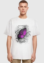 Merchcode T-Shirt Butterflies Heavy Oversized Tee Orange/Braun/Rosa/Lila/Weiß
