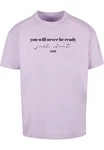 Merchcode T-Shirt Just Start Heavy Oversize Tee Lila