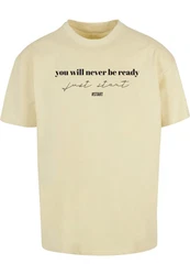 Merchcode T-Shirt Just Start Heavy Oversize Tee Gelb/Beige/Khaki