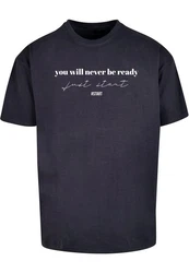 Merchcode T-Shirt Just Start Heavy Oversize Tee Dunkelblau/Blau