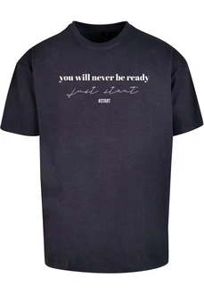 Merchcode T-Shirt Just Start Heavy Oversize Tee Dunkelblau/Blau