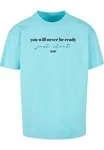 Merchcode T-Shirt Just Start Heavy Oversize Tee Hellblau/Türkis