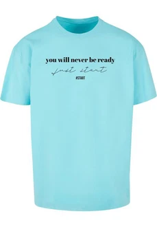 Merchcode T-Shirt Just Start Heavy Oversize Tee Hellblau/Türkis