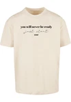 Merchcode T-Shirt Just Start Heavy Oversize Tee Beige/Khaki