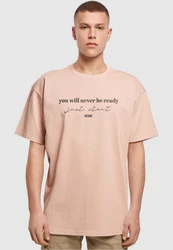 Merchcode T-Shirt Just Start Heavy Oversize Tee Rosa/Gold/Orange