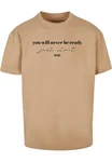 Merchcode T-Shirt Just Start Heavy Oversize Tee Beige/Braun/Khaki