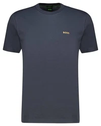 BOSS T-Shirt Regular Fit (1-tlg) Dunkelblau/Grau