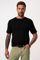 JP1880 T-Shirt Halbarm Rundhals Schwarz