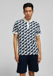 Poloshirt mit Alloverprint